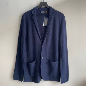 Polo by Ralph Lauren Navy Blue Cotton Knit Cardigan